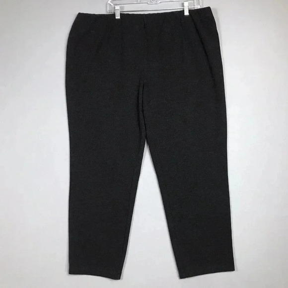 Eileen Fisher Pants - Eileen Fisher Ponte Knit Stretch Pull On Pants Women's Size 3X Black Melange